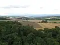 Výhled na dálnici D8 a Krušné hory