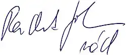 Radek John, podpis