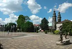 Centrální náměstí v Radlině-Biertułtowech