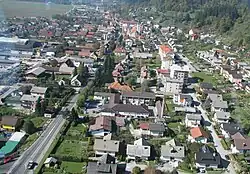Letecký pohled na Radlje ob Dravi