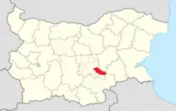 Obština na mapě Bulharska
