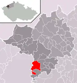 Radonice na mapě