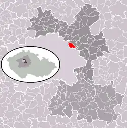 Radonice na mapě
