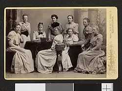 Ragna Nielsen se svými studentkami, 1893