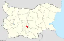 Obština na mapě Bulharska