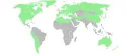Mapa současného rozšíření