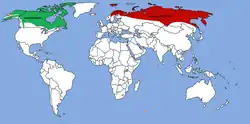 severská oblast rozšíření soba polárního