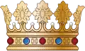 Hodnostní koruna francouzského vévody, který není pairem, italského, dánského a portugalského vévody