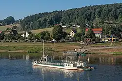 Přívoz přes Labe z Oberrathenu do Niederrathenu
