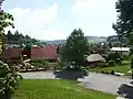 Pohled od hřbitova