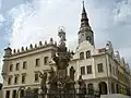 Mariánský sloup a radnice