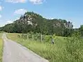 Rauenstein – pohled od obce Weißig