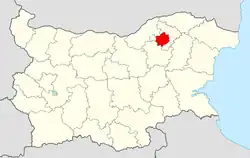 Obština na mapě Bulharska