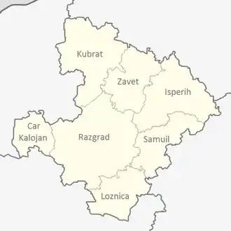 Obština Kubrat na mapě