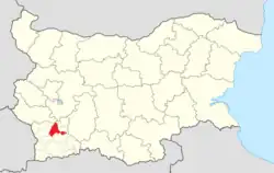 Obština na mapě Bulharska
