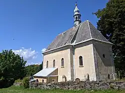 Rešov (Reschen) - kostel sv. Kateřiny (stav srpen 2024) (2).jpg