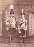 Italský král Umberto I. a princ Viktor Emanuel
