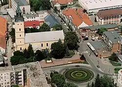 Letecký pohled na Hajdúnánás