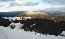 Rýchory přes Úpské údolí: Mravenečník, Kutná a Dvorský les