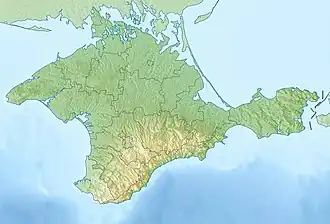 Reliéfní mapa Krymu