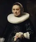 Rembrandt: Žena s rukavičkami, asi 1632-1642