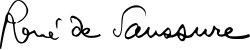 René de Saussure – podpis
