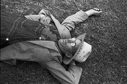 Odpočívající farmář, 1938