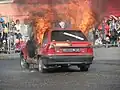 Ukázka zásahu u hořícího vozidla…