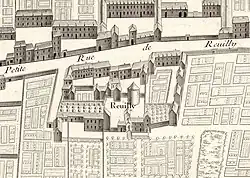 Château de Reuilly na plánu z roku 1739