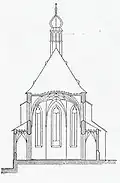 řez kostela sv. Kateřiny