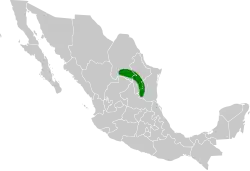 Mapa rozšíření v Mexiku