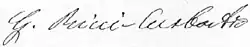 Gregorio Ricci-Curbastro – podpis