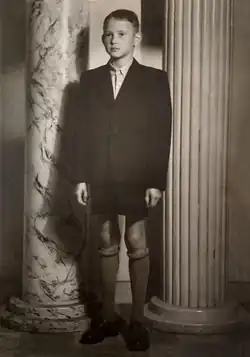 Richard Hänichen respektive již jako Vladimír Novák (desetiletý, foto rok 1952)
