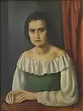 Portrét mladé dámy (olej na plátně) 1924