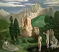 Krajina s koupajícími se ženami, 1925