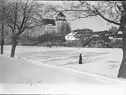Pohled od rybníku Kuchyňka (kolem r. 1900)