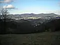 Panoráma města, pohled z kopce Hlaváčky u Valašské Bystřice