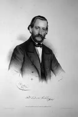 Friedrich Rochleder, litografie Adolfa Dauthage (1853)