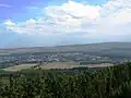 Pohled na Rokycany z rozhledny