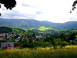 Část Západního Českého hřbetu nad Rokytnicí nad Jizerou