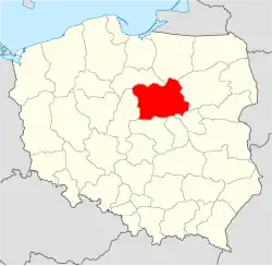 Diecéze płocká na mapě