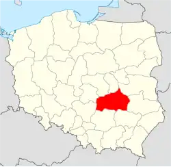 Diecéze radomská na mapě