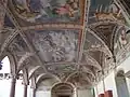 Faetónův pád, nástropní freska v „Loggia del Romanino”