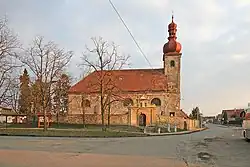 Pohled od severu ke kostelu svatého Martina