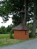 Roubená zvonička na Santově