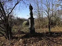 Roudný (v Českém ráji, obec Karlovice) - socha Panny Marie Immaculaty (3).jpg