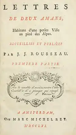 Titulní list prvního vydání z roku 1761