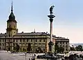 Sloup na pohlednici z roku 1905