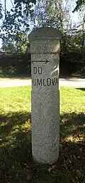 Rozcestník - směr Něchov, Krumlov (Trhové Sviny).JPG