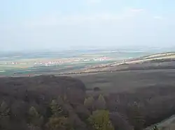 Výhled z rozhledny severním směrem